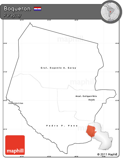 Blank Simple Map of Boqueron, cropped outside