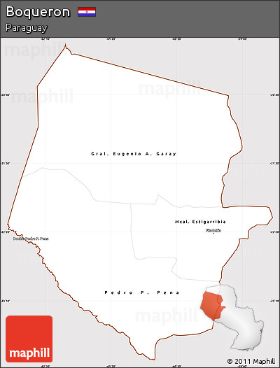 Classic Style Simple Map of Boqueron, cropped outside