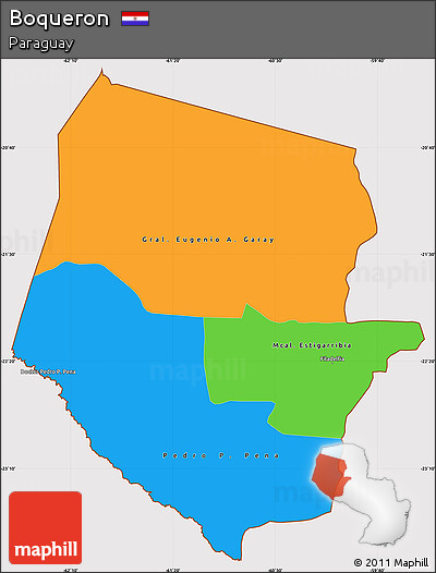 Political Simple Map of Boqueron, cropped outside