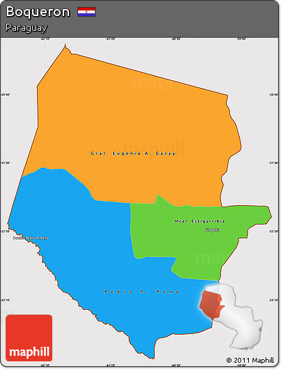 Political Simple Map of Boqueron, cropped outside