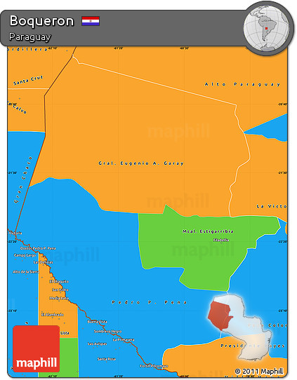 Political Simple Map of Boqueron