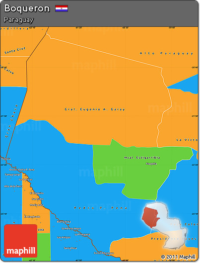 Political Simple Map of Boqueron