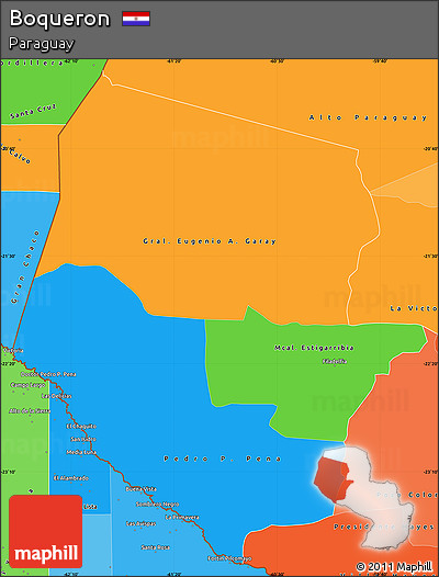 Political Simple Map of Boqueron, political shades outside