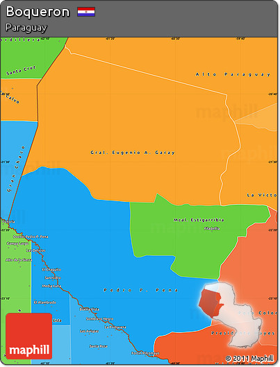 Political Simple Map of Boqueron, political shades outside