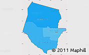 Political Shades Simple Map of Boqueron, cropped outside