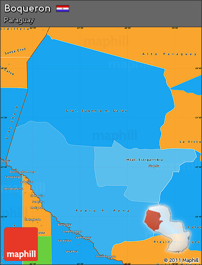 Political Shades Simple Map of Boqueron, political outside