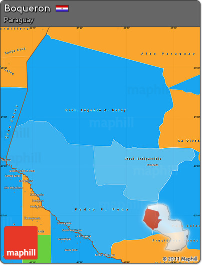 Political Shades Simple Map of Boqueron, political outside