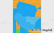 Political Shades Simple Map of Boqueron, political outside
