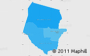 Political Shades Simple Map of Boqueron, single color outside