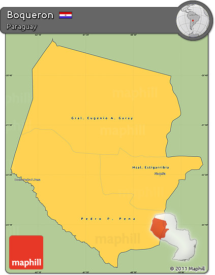 Savanna Style Simple Map of Boqueron, cropped outside