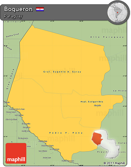 Savanna Style Simple Map of Boqueron