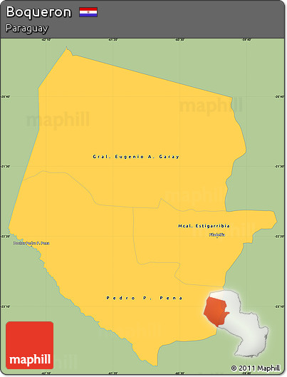 Savanna Style Simple Map of Boqueron, single color outside