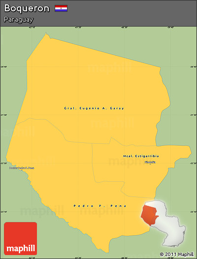 Savanna Style Simple Map of Boqueron, single color outside