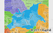 Political Shades Map of Caaguazu