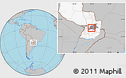 Gray Location Map of R.I. 3 Corrales, highlighted country, highlighted parent region
