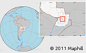 Gray Location Map of R.I. 3 Corrales, highlighted country