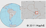 Gray Location Map of R.I. 3 Corrales, highlighted parent region, within the entire country