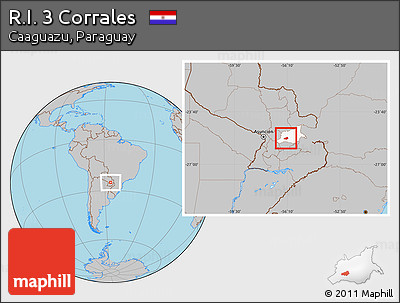 Gray Location Map of R.I. 3 Corrales, highlighted parent region