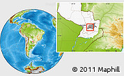 Physical Location Map of R.I. 3 Corrales, highlighted country, highlighted parent region
