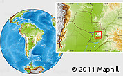 Physical Location Map of R.I. 3 Corrales, highlighted parent region, within the entire country