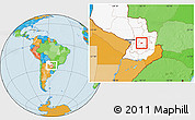 Political Location Map of R.I. 3 Corrales, highlighted country