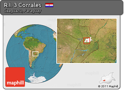 Satellite Location Map of R.I. 3 Corrales, highlighted parent region