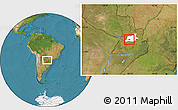 Satellite Location Map of R.I. 3 Corrales, highlighted parent region