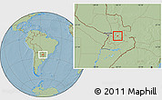 Savanna Style Location Map of R.I. 3 Corrales, hill shading