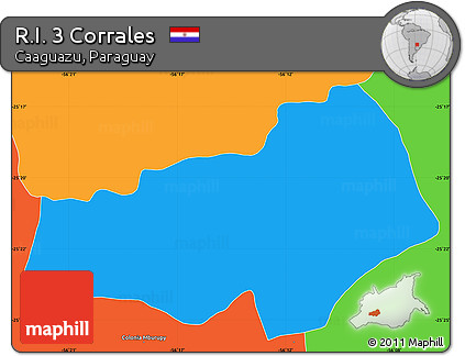 Political Simple Map of R.I. 3 Corrales