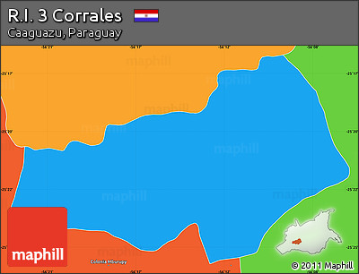 Political Simple Map of R.I. 3 Corrales
