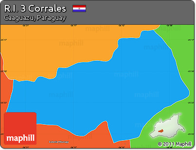Political Simple Map of R.I. 3 Corrales