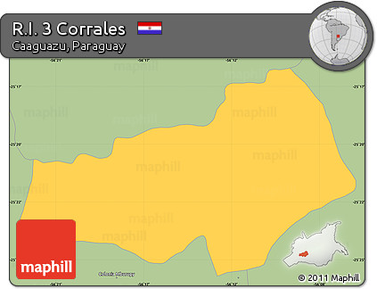 Savanna Style Simple Map of R.I. 3 Corrales