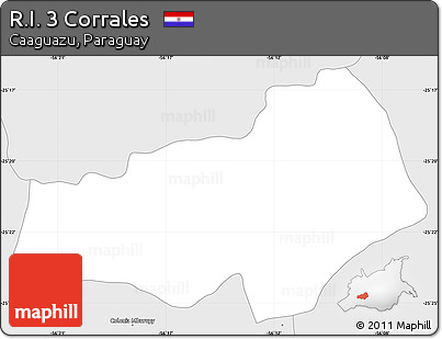 Silver Style Simple Map of R.I. 3 Corrales