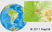 Physical Location Map of Yhu, highlighted parent region