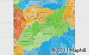 Political Shades Map of Caazapa