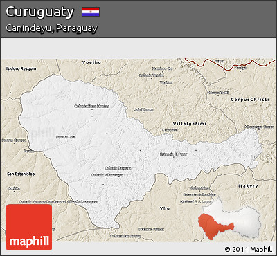 Classic Style 3D Map of Curuguaty