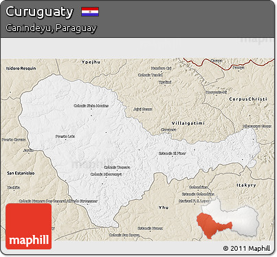 Classic Style 3D Map of Curuguaty