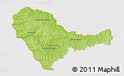 Physical 3D Map of Curuguaty, cropped outside
