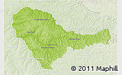 Physical 3D Map of Curuguaty, lighten