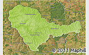 Physical 3D Map of Curuguaty, satellite outside