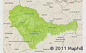 Physical 3D Map of Curuguaty, shaded relief outside