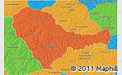 Political 3D Map of Curuguaty