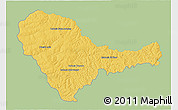 Savanna Style 3D Map of Curuguaty, single color outside