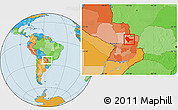 Political Location Map of Curuguaty