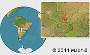 Satellite Location Map of Curuguaty