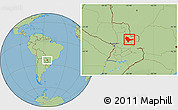 Savanna Style Location Map of Curuguaty