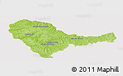 Physical Panoramic Map of Curuguaty, cropped outside