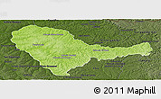 Physical Panoramic Map of Curuguaty, darken