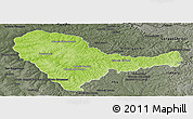 Physical Panoramic Map of Curuguaty, darken, semi-desaturated
