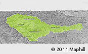 Physical Panoramic Map of Curuguaty, desaturated